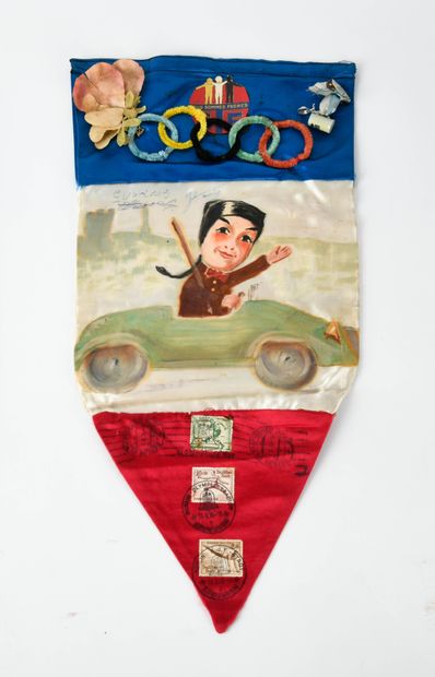 null Original Guignol pennant presented at the 1936 Olympic Games in Berlin.
The...