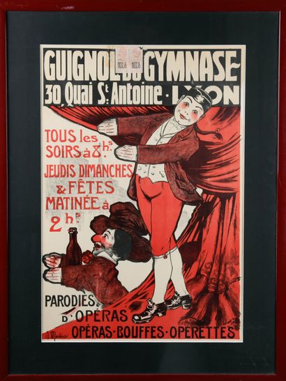 null Poster for the Guignol du Gymnase theater, 30 quai St Antoine, Lyon.
Beautiful...