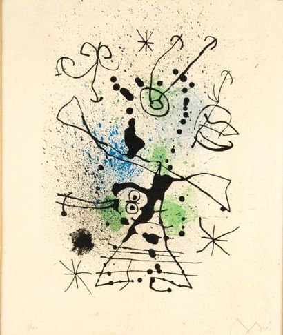 null Joan MIRO (1893-1983). Composition. Lithographie couleur signée et numérotée...