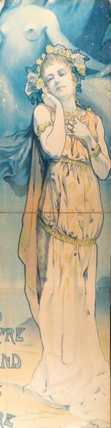 null Villette: Fragment d'affiche publicitaire époque 1900