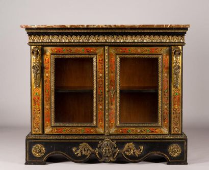 Hippolyte Edmée PRETOT (ébéniste bronzier, 1812-1855) Rare meuble rectangulaire à...