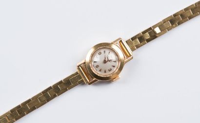 Montre bracelet Longines vers 1950 or jaune...