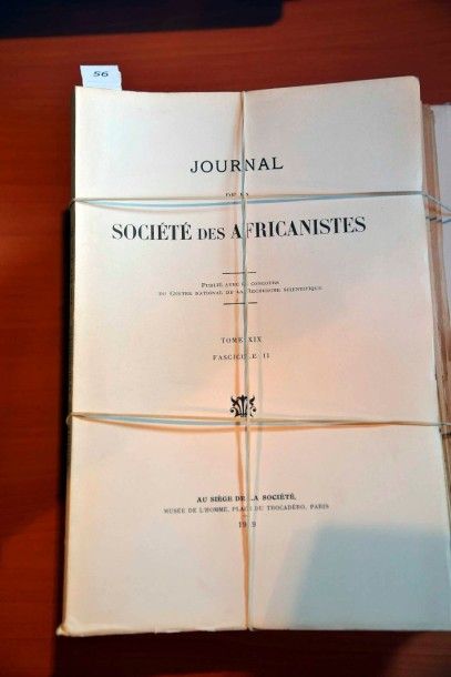 JOURNAL DES AFRICANISTES (Revue) 1940-1, 1941-1, 1942-1, 1943-1, 1944-1, 1945-1,...