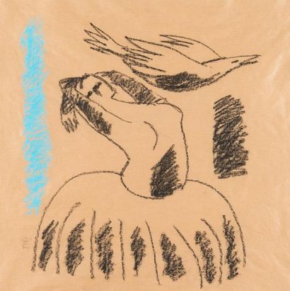 Olivier SAINT PIERRE (1955) Danseuse. Pastel. 49 x 49 cm