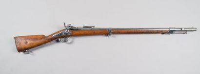 null Carabine de chasseur, modèle 1846 transformé 1867 à tabatière, Canon rond avec...