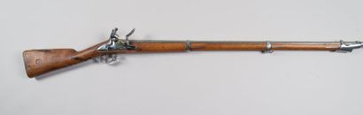 null Fusil d'infanterie type an IX à silex. Canon rond à pans, daté «1808» au tonnerre,...
