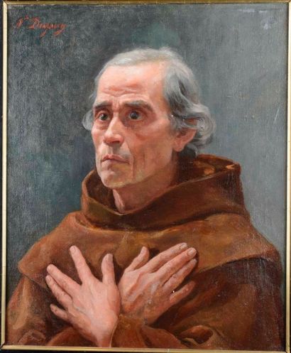 N. DUPUY (XIX) Portrait de prélat Huile sur toile, signée en haut à gauche, 54 x...
