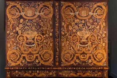 Allemagne du Sud XVIIème siècle Allemagne du Sud XVIIème siècle : Cabinet à décor...