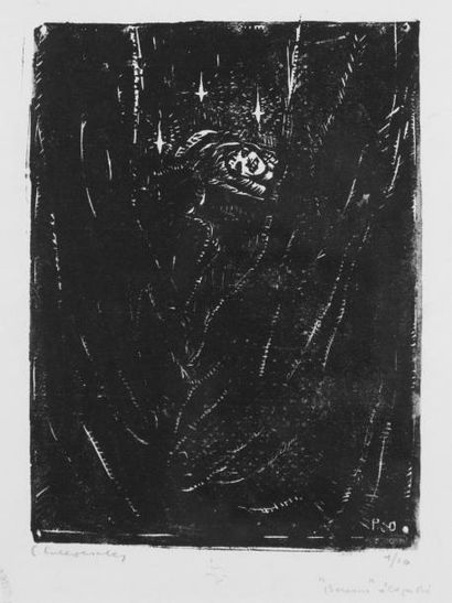 Pierre COMBET DESCOMBES (1885-1966) Bérénice. Lithographie, numérotée 1/10, signée,...