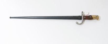 null Baïonnette Gras, modèle 1874, «Steyr 1878», fourreau en fer. Bon état.