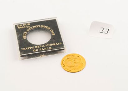 null Médaille or JO de Grenoble 1968, poids: 4 g