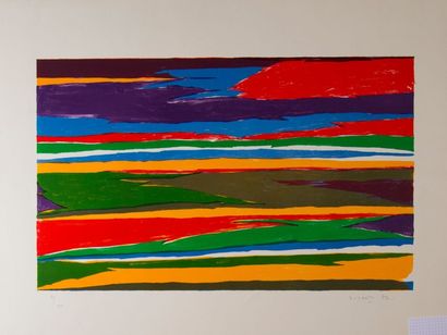 Piero Dorazio (1927-2005) Composition, 1972. Lithographie couleur, signée, numérotée...
