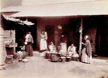 null ENSEMBLE EXCEPTIONNEL DE 46 PHOTOGRAPHIES prises au Chili entre 1890 et 1910,...