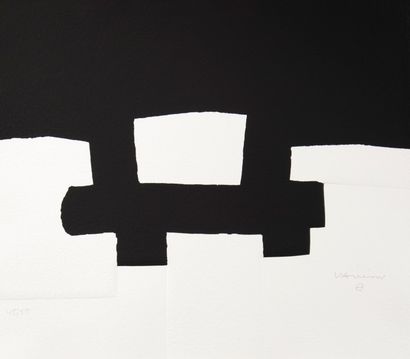 Eduardo CHILLIDA (1924-2002) Berlin.
Sérigraphie en relief, signée et numérotée 48/50.
42...