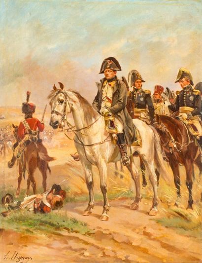 * Henry Louis DUPRAY (1841-1909) Napoléon Ier sur un champ de bataille.
Huile sur...
