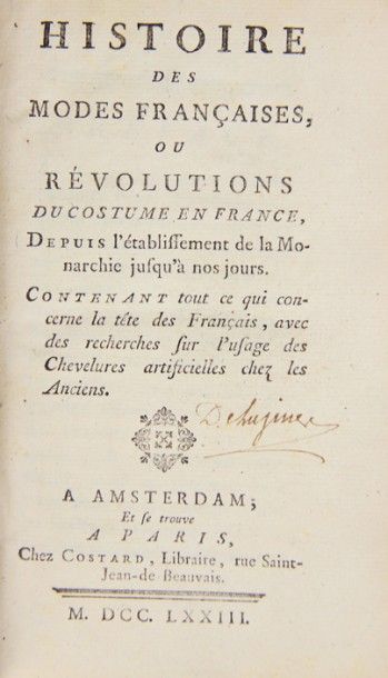 null [MOLÉ (Guillaume-François)]. Histoire des modes françaises ou Révolutions du...