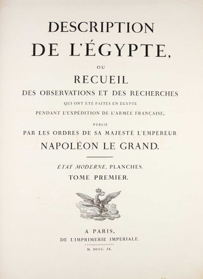 null Description de l'Egypte ou recueil des observations qui ont été faites en Egypte...