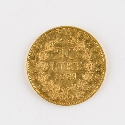 null Pièce 20 lire Pie IX 1867.