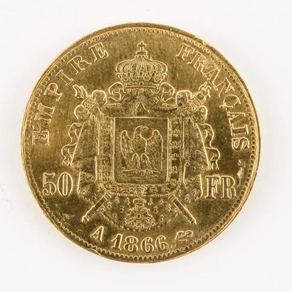 null Pièce de 50 FR or Napoléon III A 1866