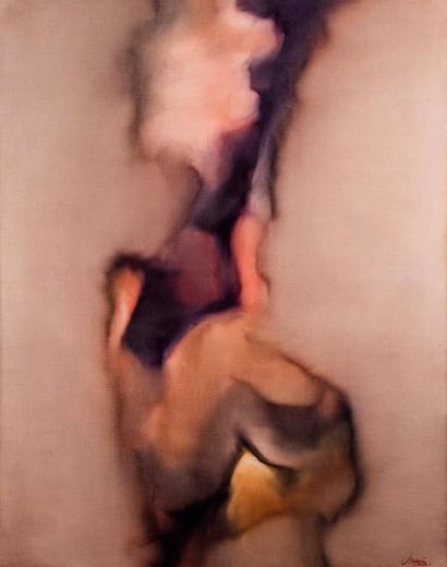 Jean JANOIR (1929-2012) Forme abstraite, 1982.
Huile sur toile, signée en bas à droite.
72,5x91,5...
