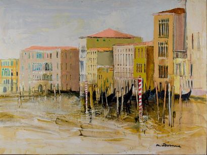 Michel JOUENNE (1933) Venise, le Grand Canal.
Huile sur toile signée en bas à droite.
97x130...