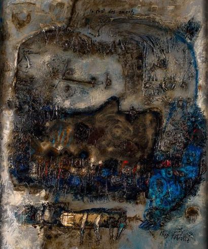 THEO TOBIASSE (1927-2012) Visage.
Huile sur toile signée en bas à gauche. 54x65 ...