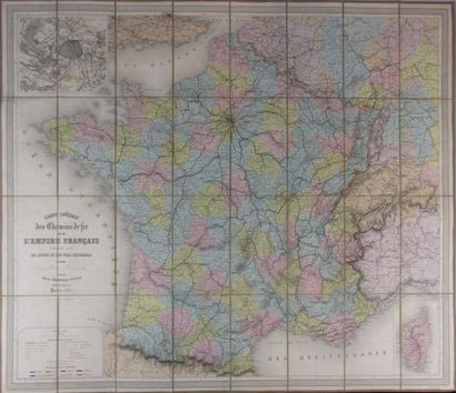ANDRIVEAU-GOUJON (E) 
Carte spéciale des Chemins de fer de l'Empire français indiquant...