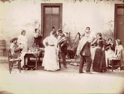 null CHILI. ENSEMBLE EXCEPTIONNEL DE 46 PHOTOGRAPHIES prises au Chili entre 1890...