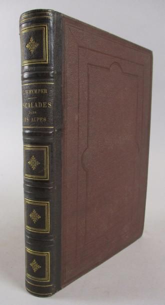 WHYMPER (Edward) 
Escalades dans les Alpes de 1860 à 1869. Paris, Hachette, 1873....