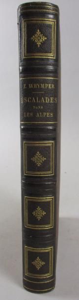 WHYMPER (Edward) 
Escalades dans les Alpes de 1860 à 1869. Paris, Hachette, 1873....