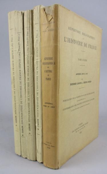 CARON (Pierre) 
Bibliographie des Travaux publiés de 1866 à 1897 sur l'histoire de...