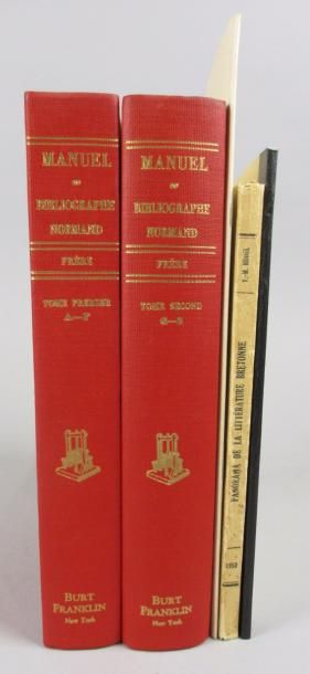 FRERE (E) 
Manuel du bibliographe normand. New-York, Franklin (Reprint). 2 volumes...