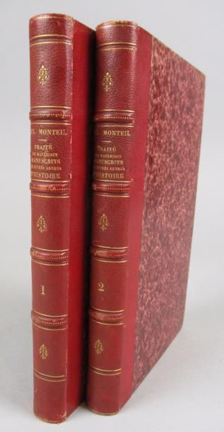 MONTEIL (A) 
Traité de matériaux manuscrits de divers genres d'histoire. Paris, Duverger,...