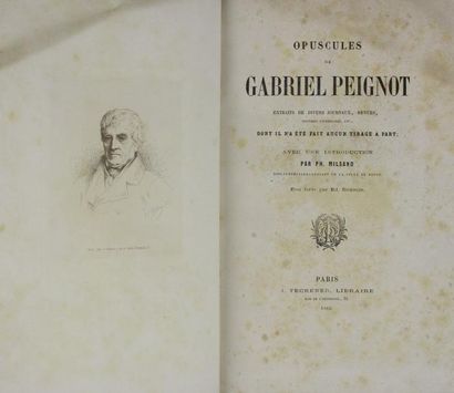 (PEIGNOT). MILSAND (Ph) 
Opuscules de Gabriel Peignot. Extraits de divers journaux,...