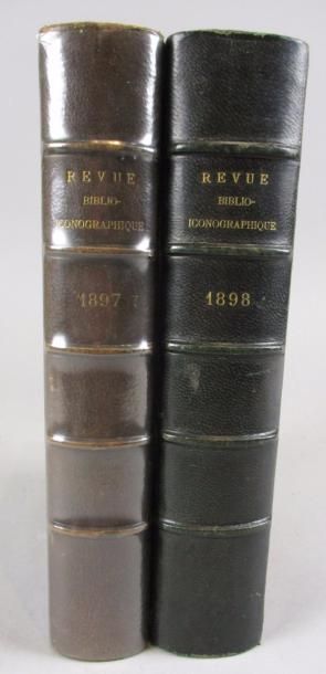 null REVUE BIBLIO-ICONOGRAPHIQUE.
Paris 1897 et 1898. 2 volumes in-8 de 511 et 553...