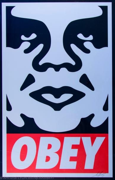 null Shepard FAIREY (1970). Obey icon. Sérigraphie, signée. 91x61 cm