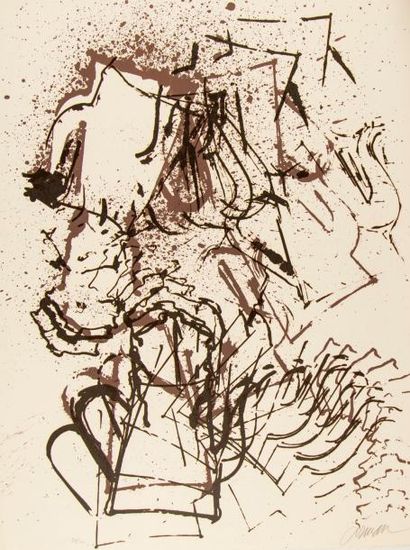 Fernandez ARMAN (1928-2005). L'intérieur des choses: la cafetière. Lithographie signée...