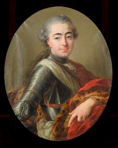 null Ecole française fin XVIIe-début XVIIIème siècle. Portrait de Jean Pourcheresse...