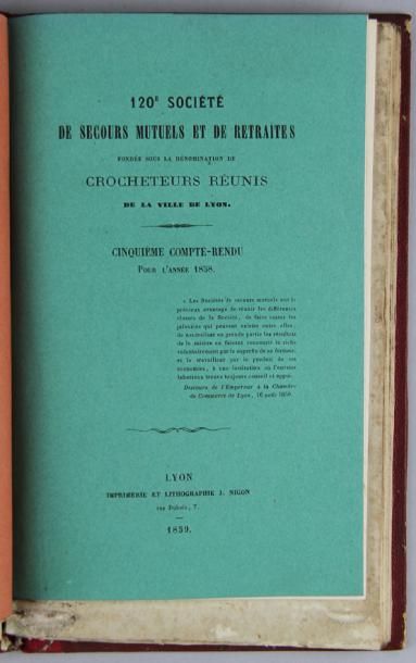 null [CROCHETEURS REUNIS]. Compte-rendus de la 120ème société de secours mutuel des...