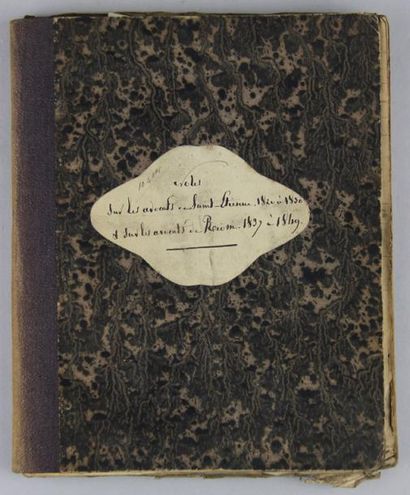 null [LOIRE - FOREZ - MANUSCRITS].
Notes sur les avocats de Saint-Etienne. 1820 à...