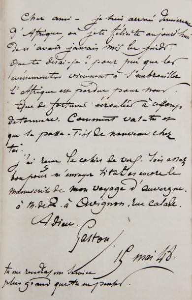 RAOUSSET-BOULBON (Comte Gaston de) Importante correspondance et nombreuses pièces...
