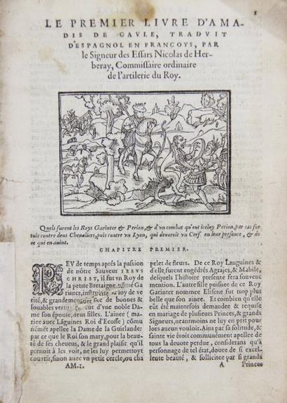 [AMADIS DE GAULE] Le premier [-sixième] livre d'Amadis de Gaule, mis en françois...