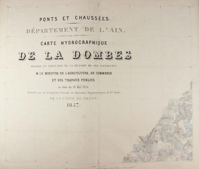 null Carte hydrographique de la Dombes dressée en exécution de la décision de son...