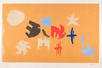 Alfred MANESSIER (1911-1993) [Constellation]. Lithographie couleur sur papier Japon,...