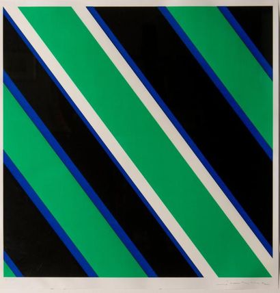 Gunter FRUHTRUNK (1923-1982) Composition. Lithographie couleur signée et numérotée...