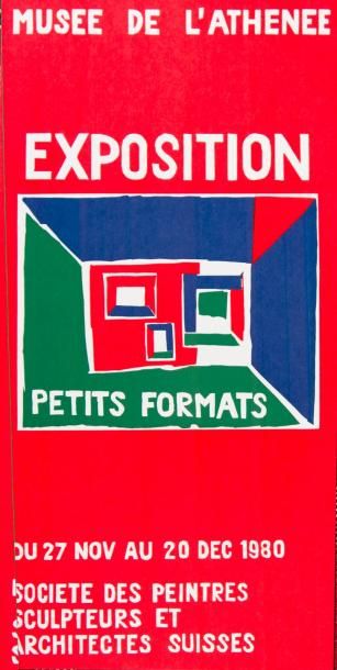 null Affiche d'exposition. "Petits formats". 1980. Musée de l'Athénée. 60,5x30,5...