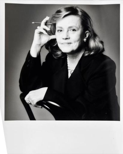Jean-Loup Sieff (1933-2000) Jeanne Moreau. Paris 1984. Epreuve argentique. Cachet...