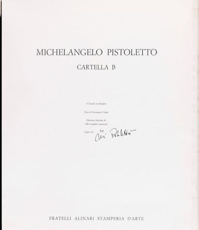 Michelangelo Pistoletto (1933) Cartella B. 1983. Portefolio de 4 phototypes numérotés...
