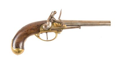 null Pistolet d'arçon modèle 1777.
Coffre en bronze gravé «St Etienne». Crosse en...