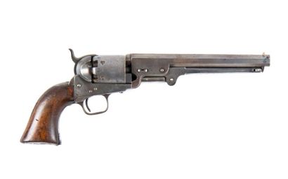 null Revolver Colt Navy modèle 1851, 6 coups calibre 36. Carcasse en fer, plaquettes...